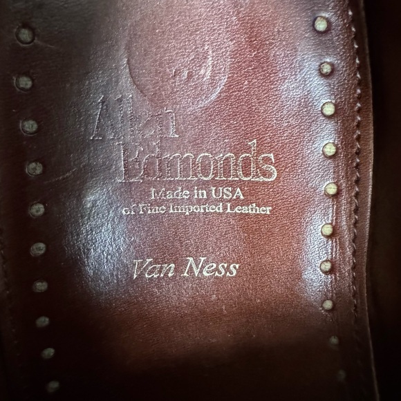 Allen Edmonds Van Ness Cap Toe Oxford Dress Shoes Work Formal Black Leather 12 - Picture 6 of 8